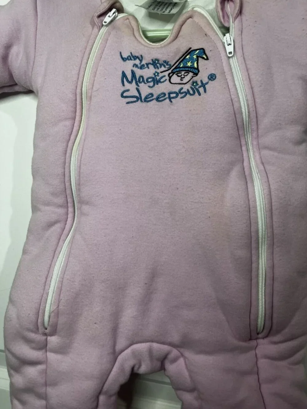 Baby Merlin's Magic Sleepsuit Pink Small 3-6 Months Cotton Double Zipper Suit
